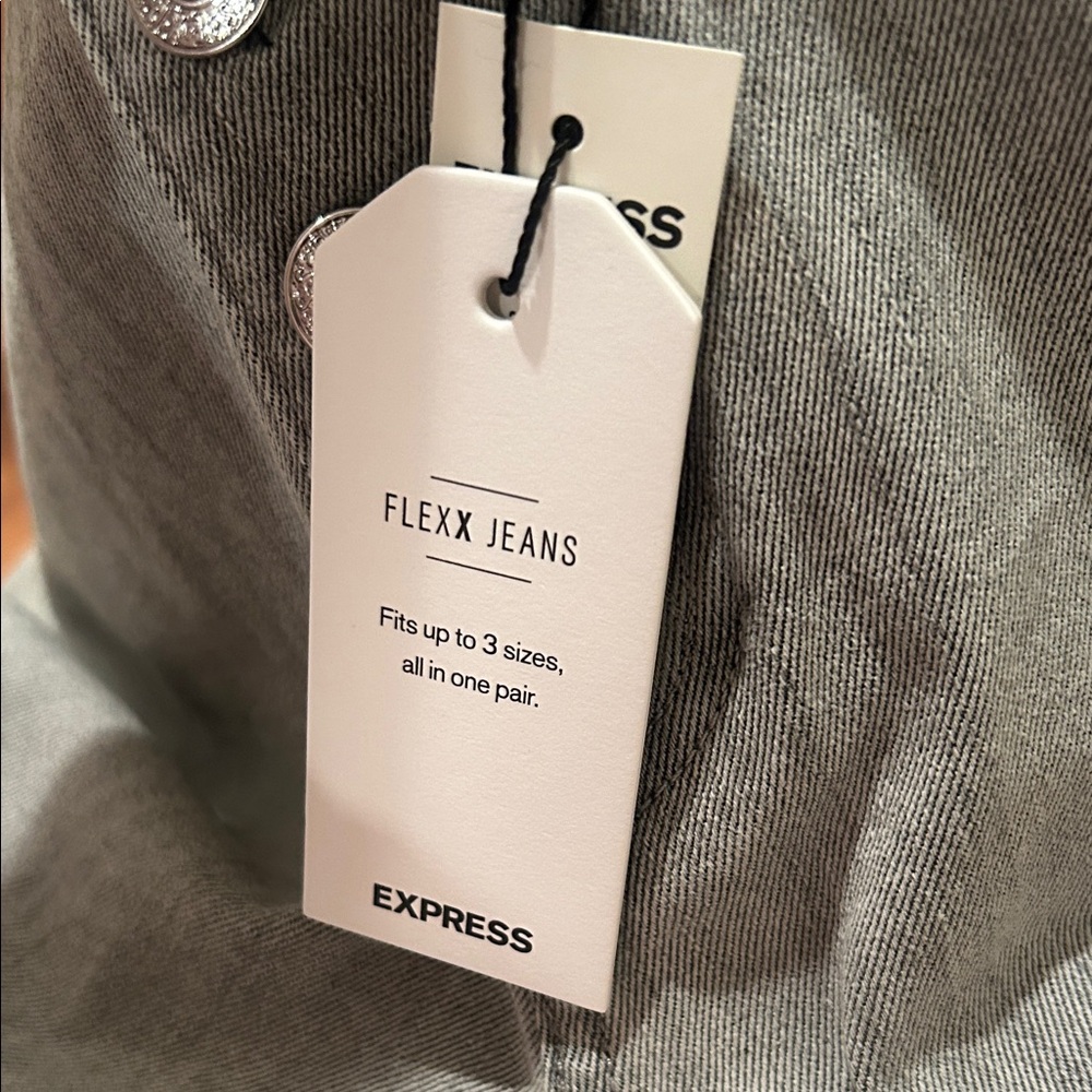 Gray Button-Fly Jeans - Picture 3 of 3